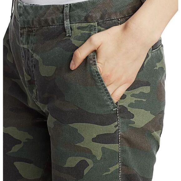 Sundry Camo Embellished Stripe Studded Trouser Pants Size 27 - Picture 15 of 15